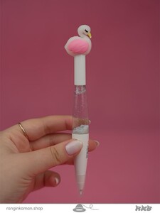 روان نویس آکواریومی چراغدار طرح قو  Illuminated aquarium fountain pen with swan design