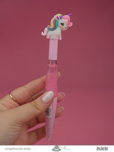 روان نویس آکواریومی چراغدار طرح یونیکورن Illuminated aquarium fountain pen with unicorn design