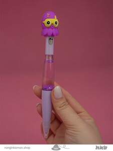 روان نویس آکواریومی چراغدار طرح هشت پا Illuminated aquarium fountain pen with octopus design