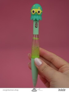 روان نویس آکواریومی چراغدار طرح هشت پا Illuminated aquarium fountain pen with octopus design