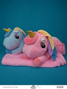 عروسک یونیکورن پتودار  Unicorn blanket doll