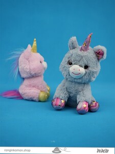 عروسک اسب تک شاخ چشم عسلی Honey-eyed unicorn pony doll