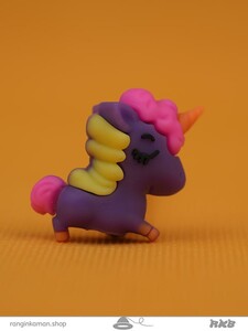 سرمدادی فانتزی سیلیکونی طرح یونیکورن خوابیده پروازی Fantasy silicone earring with flying sleeping unicorn design