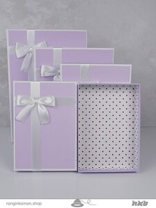 جعبه کادو یاسی پاستیلی Pastel lilac gift box