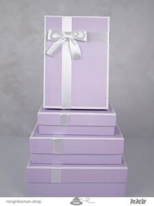جعبه کادو یاسی پاستیلی Pastel lilac gift box