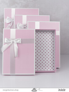 جعبه کادو صورتی پاستیلی  Pastel pink gift box