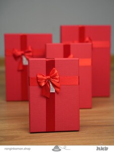 جعبه هدیه مستطیلی قرمز (4 سایز) Red rectangular gift box