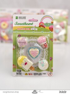 پاک کن کارتی بستنی و شیرینی Ice cream and sweets card eraser