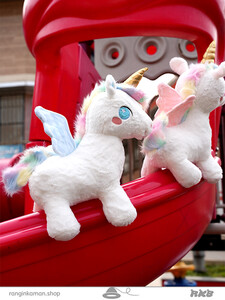 عروسک یونیکورن چشم قشنگ سایز بزرگ Big size unicorn doll with beautiful eyes