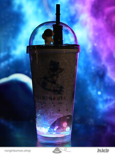 لیوان اسموتی طرح فضانورد Astronaut design smoothie glass