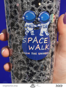 لیوان اسموتی طرح فضانورد Astronaut design smoothie glass