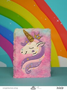 دفتر پولیشی یونیکورن چشم بسته notebook unicorn with closed eyes