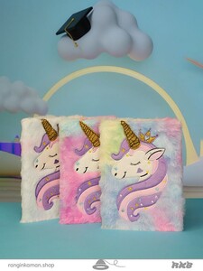 دفتر پولیشی یونیکورن چشم بسته notebook unicorn with closed eyes