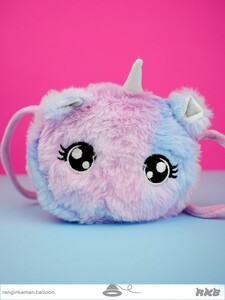 کیف دوشی پوم پوم یونیکورن Unicorn pom pom shower bag