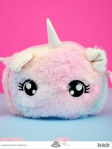 کیف دوشی پوم پوم یونیکورن Unicorn pom pom shower bag