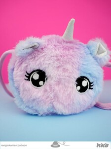 کیف دوشی پوم پوم یونیکورن Unicorn pom pom shower bag