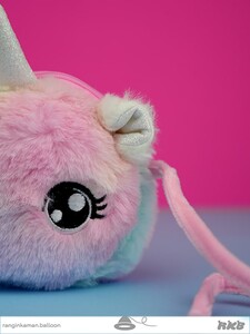 کیف دوشی پوم پوم یونیکورن Unicorn pom pom shower bag