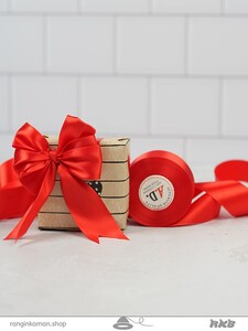 ربان ساتن پهن قرمز Wide satin ribbon