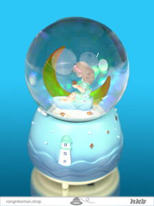 گوی موزیکال مدل فرشته و ماه Angel and moon