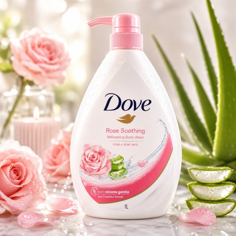 شامپو بدن مدل (Dove Rose Soothing)
