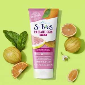 اسکراب صورت (ST.IVES)  RADIANT SKIN (عصاره لیمو و پرتقال)