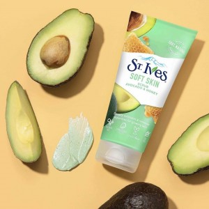 اسکراب صورت (ST.IVES)  SOFT SKIN (عصاره آووکادو و عسل)