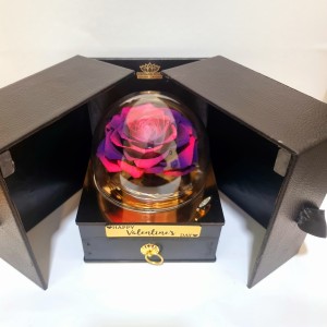 گل رز جاودان سوپرایزی قرمز موزیکال با ریسه