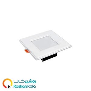 چراغ توکار گلاریس ۹ وات مربعی پارس شعاع توس