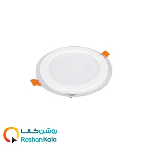 چراغ توکار گلاریس ۱۲ وات دایره ای پارس شعاع توس