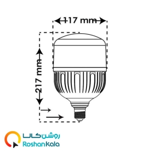 لامپ LED استوانه ای ۴۰ وات پارس شعاع توس