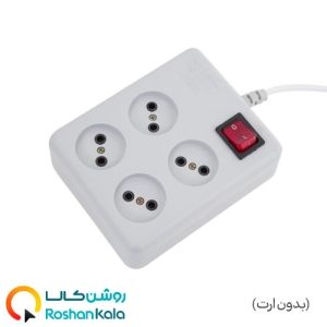 پریز سیار چهار خانه بدون ارت مربعی پارت