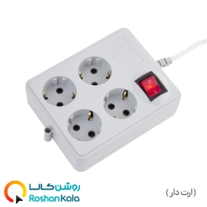 پریز سیار چهار خانه ارت دار مربعی پارت