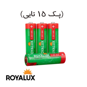 باتری رویالوکس قلمی Plus Alkaline بسته ۴ عددی(پک 15 تایی)