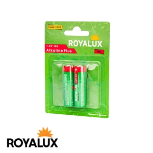 باتری رویالوکس قلمی Plus Alkaline بسته 2 عددی بلیستر