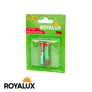 باتری رویالوکس نیم قلمی Plus Alkaline بسته 2عددی بلیستر