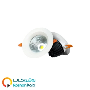 چراغ توکار هارمونیک 18 وات دایره ای COB پارس شعاع توس