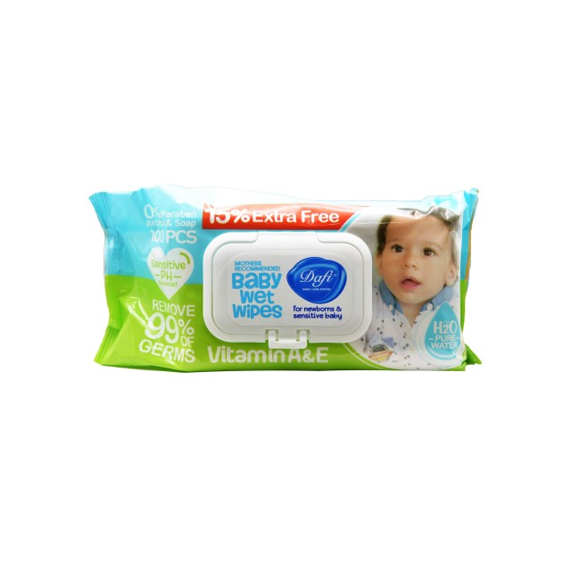 دستمال مرطوب کودک دافی (حاوی روغن کالاندولا)