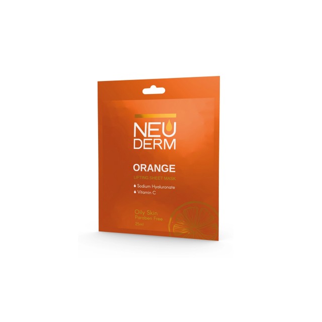 ماسک صورت نقابی پوست چرب نئودرم (حاوی عصاره پرتقال)