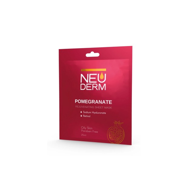 ماسک صورت نقابی پوست چرب نئودرم (حاوی عصاره انار)