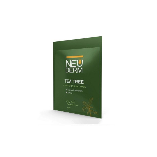 ماسک صورت نقابی پوست چرب نئودرم (حاوی عصاره چای سبز)