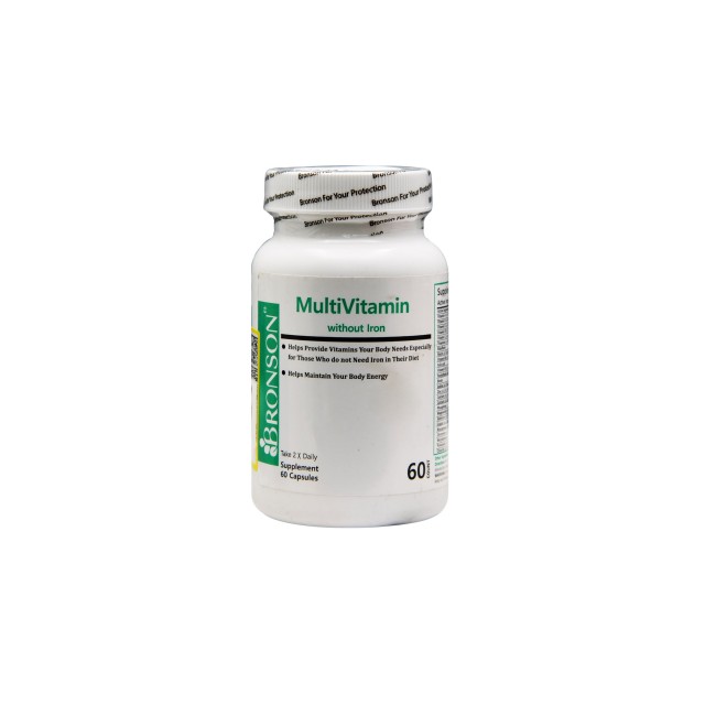 کپسول مولتی ویتامین فاقد آهن برونسون