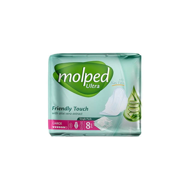 نوار بهداشتی بالدار آلوئه ورا متوسط ویژه روز مولپد (8 عددی)