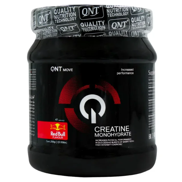 پودر کراتین مونوهیدرات کیو ان تی (طعم ردبول)