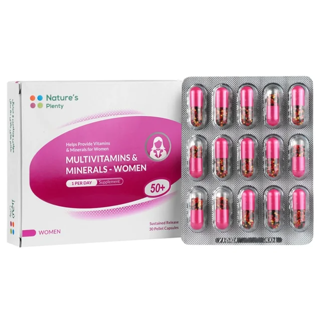 کپسول مولتی ویتامین و مینرال خانم های بالای 50 سال نیچرز پلنتی(30عددی)