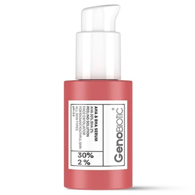 سرم لایه بردار قوی صورت و گردن ژنوبایوتیک (AHA30% و BHA 2%)