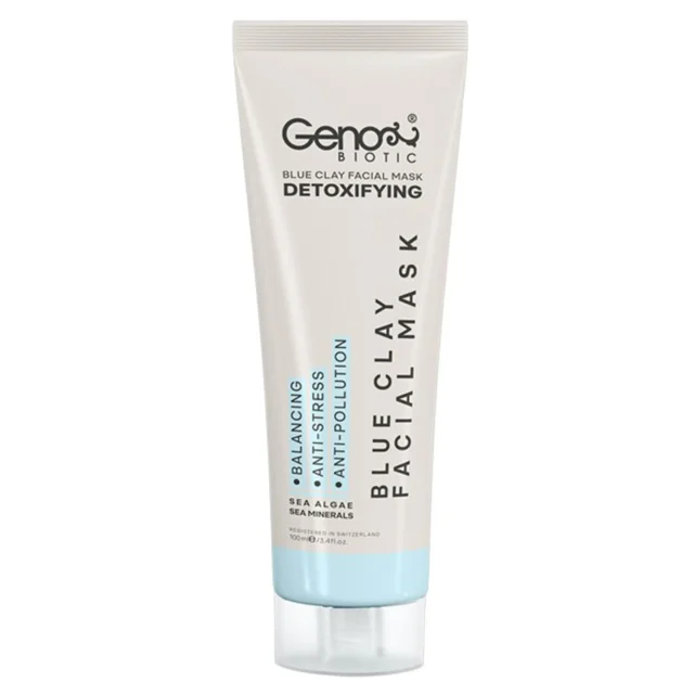 ماسک خاک رس آبی صورت و گردن ژنوبایوتیک