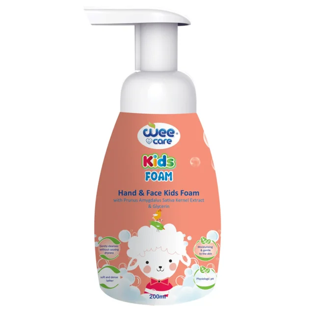 فوم شستشوی دست و صورت كودك وی کر (عصاره بادام و گلیسیرین)