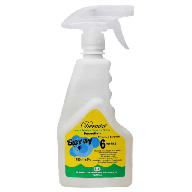 اسپری دافع حشرات البسه درمین ( 450میلی لیتر)