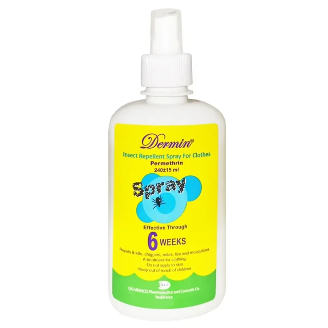 اسپری دافع حشرات البسه درمین (240 میلی لیتر)