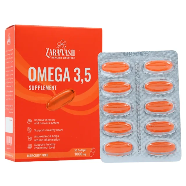 سافت ژل امگا 3،5 زراوش(فاقد جیوه)
